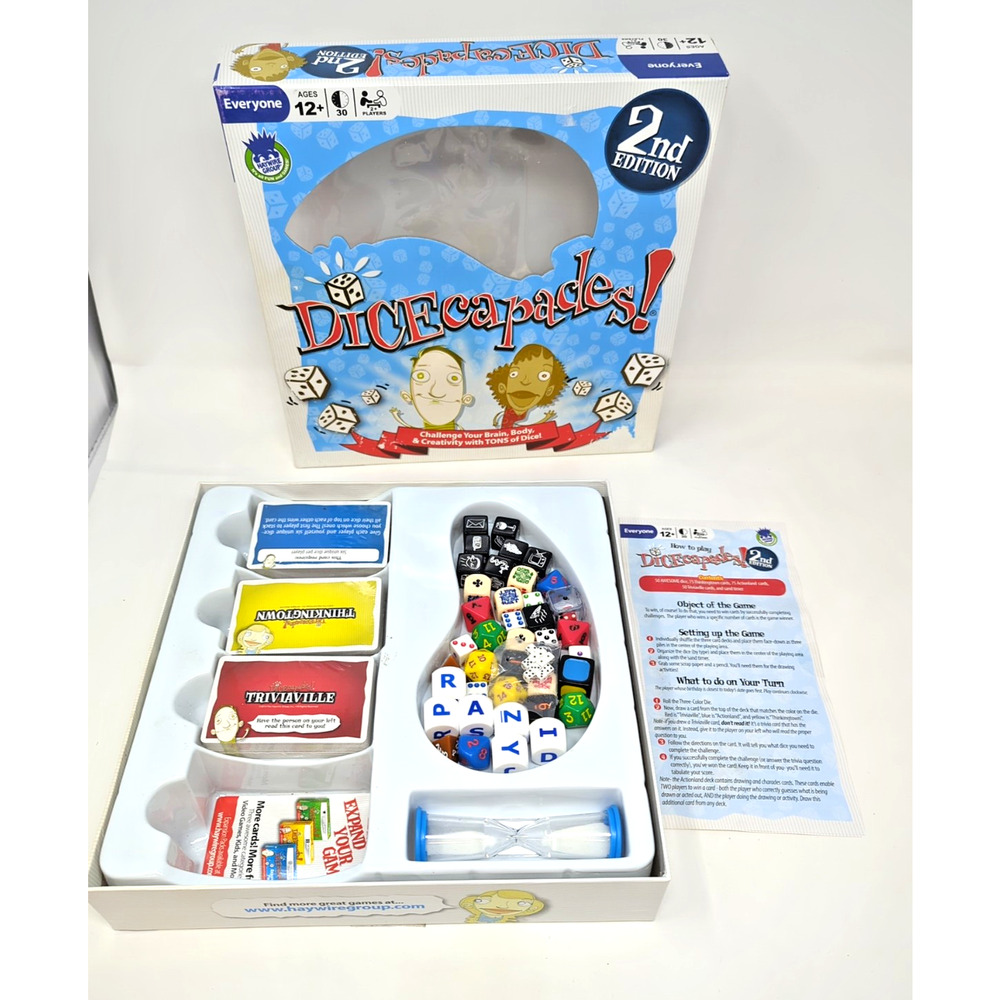 DICECAPADES! 2nd EDITION GAME 2014 100% Complete Nice!! opened box fast ship